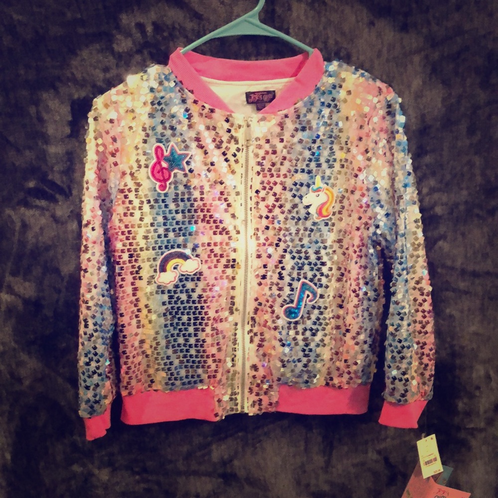 JoJo Siwa Rainbow Sequin Jacket Bomber DREAM TOUR